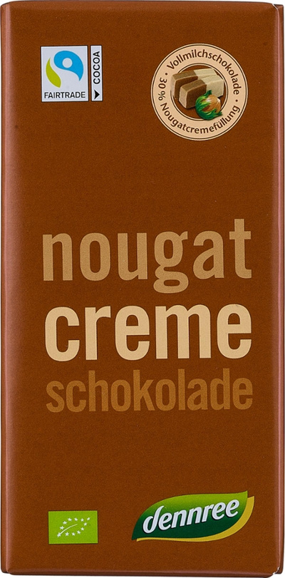 Produktfoto zu dennree Nougat Creme Schokolade 100g
