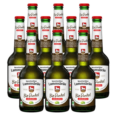 Produktfoto zu Kiste Lammsbräu Dunkel alkoholfrei 10x0,33L