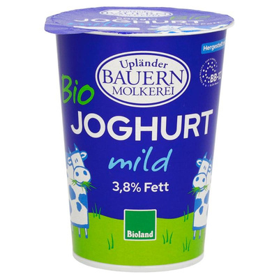 Produktfoto zu Upländer Naturjoghurt 3,8% 500g