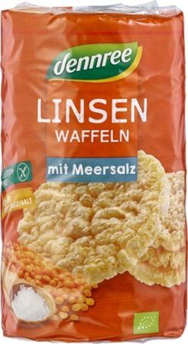 Produktfoto zu dennree Linsenwaffel gesalzen 100g