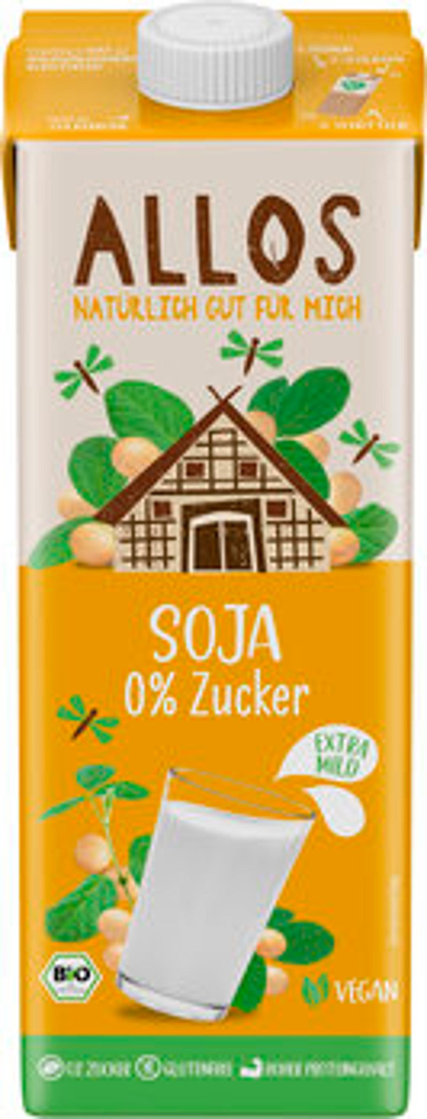 Produktfoto zu Allos Soja Drink 0% Zucker 1l