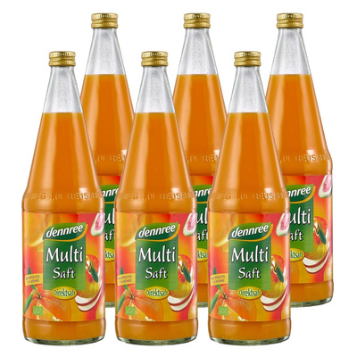 Produktfoto zu Kiste dennree Multisaft Direktsaft 6x1L