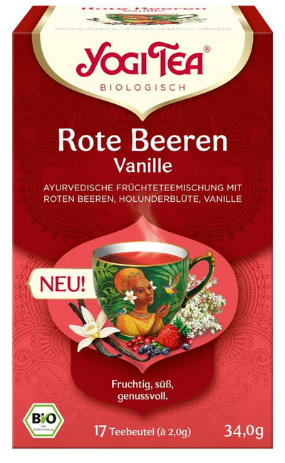 Produktfoto zu Yogi Tee Rote Beeren Vanille 17*2,0g