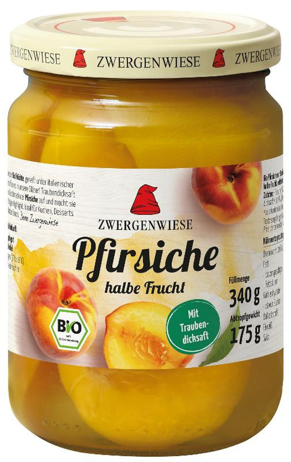Produktfoto zu Zwergenwiese Pfirsiche 340g