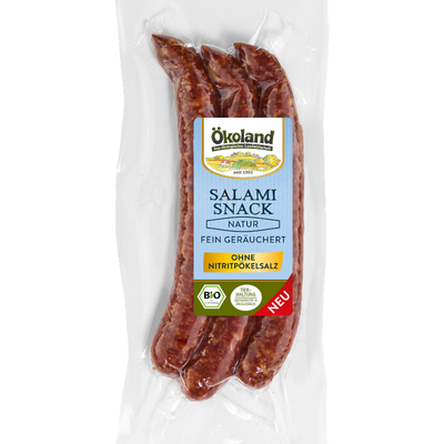 Produktfoto zu Ökoland Salami-Snack Natur 120g