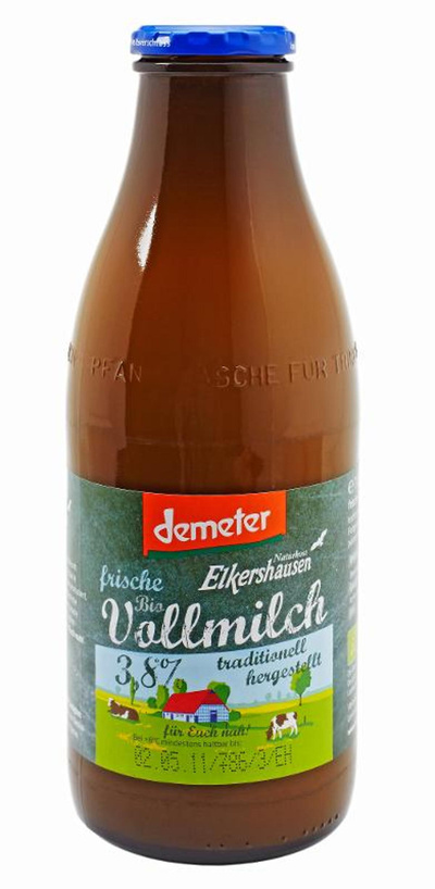 Produktfoto zu Demeter Milch 3,8% 1L
