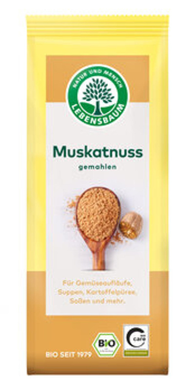Produktfoto zu Lebensbaum Muskatnuß gemahlen Tüte 40g