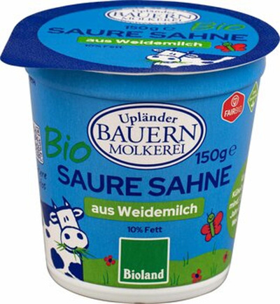 Produktfoto zu Upländer Saure Sahne 10% 150g