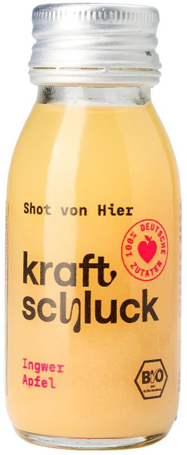 Produktfoto zu Kraftschluck gelber Shot Ingwer-Apfel 60ml