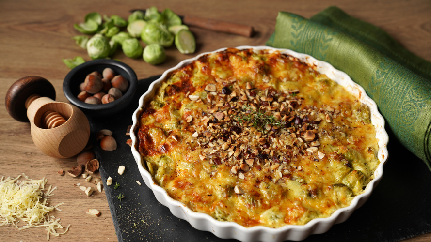 Rezeptbild für Rosenkohlgratin