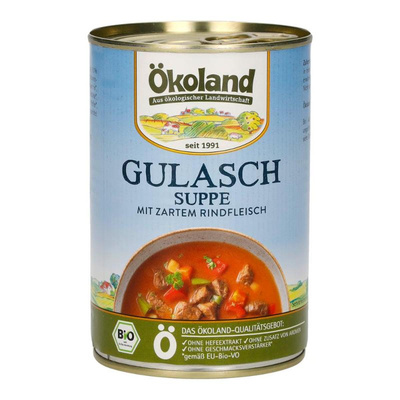 Produktfoto zu Ökoland Gulaschsuppe 400g