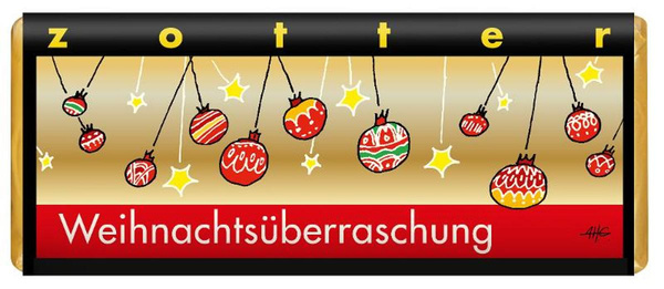 Produktfoto zu Zotter Weihnachtsüberraschung Karamell Nougat Crunch 70g