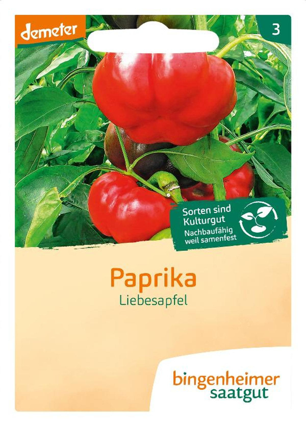 Produktfoto zu Bingenheimer Saatgut Paprika Liebesapfel Samen