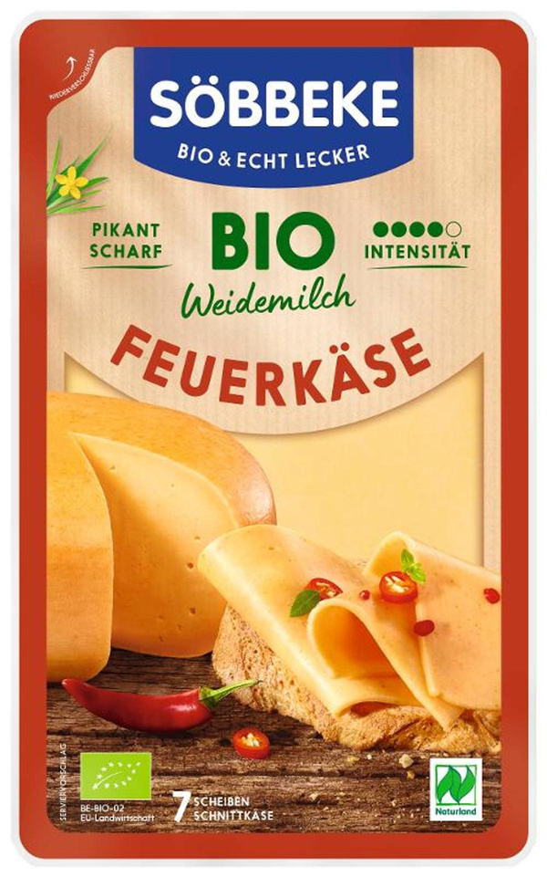 Produktfoto zu Söbbeke Weidemilch Feuerkäse Scheiben 125g