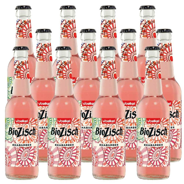 Produktfoto zu Kiste Voelkel Bio Zisch Rhabarber 12x0,33L