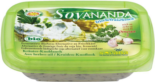 Produktfoto zu Soyananda Soja Frischkäse Kräuter-Knoblauch 140g