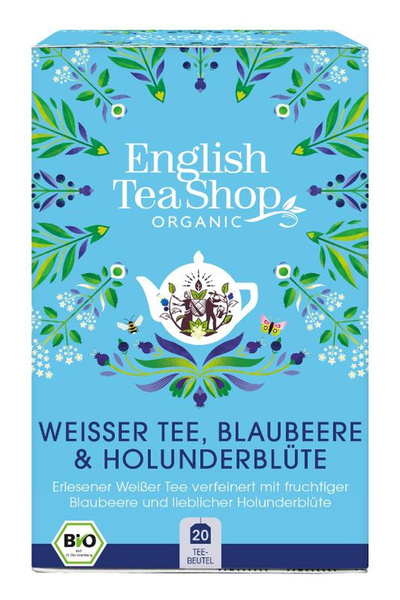 Produktfoto zu English Tea Shop Weißer Tee Blaubeere & Holunder 20 TB