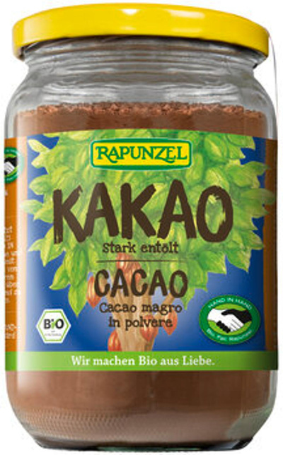 Produktfoto zu Rapunzel Kakaopulver stark entölt, HIH 250g