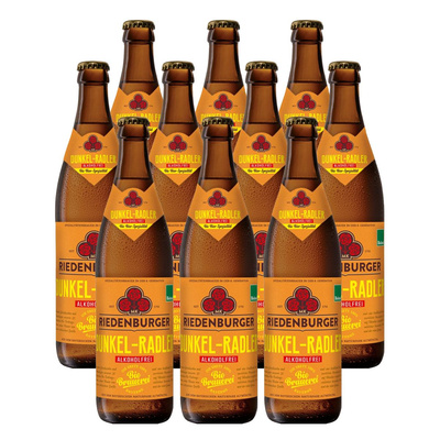 Produktfoto zu Kiste Riedenburger Dunkel Radler alkoholfrei 10x0,5L