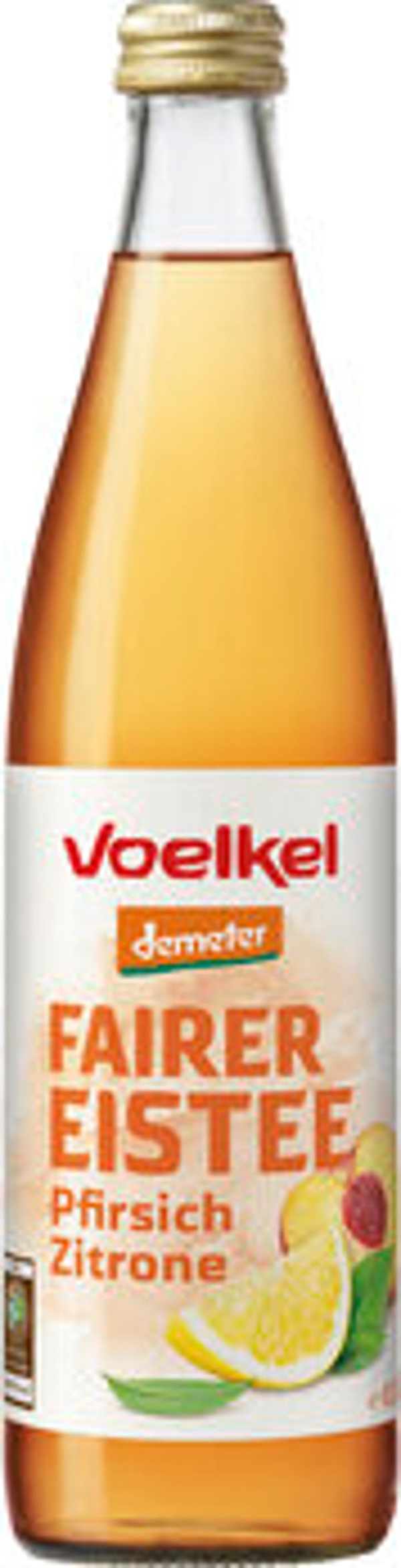 Produktfoto zu Voelkel Eistee Pfirsich Zitrone 0,5L