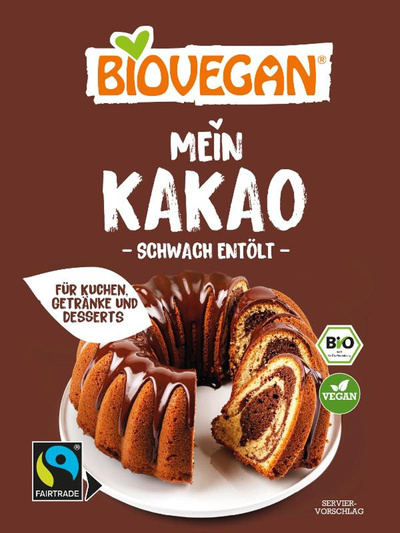 Produktfoto zu BioVegan Kakao schwach entölt 125g
