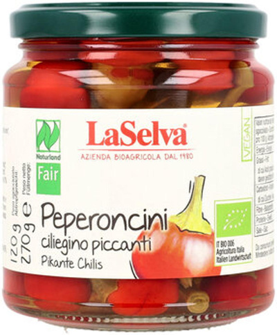 Produktfoto zu LaSelva pikante Peperoni im Glas 270g
