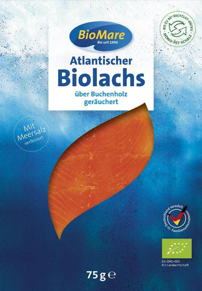 Produktfoto zu Bio Mare Atlantischer Lachs, geräuchert 75g