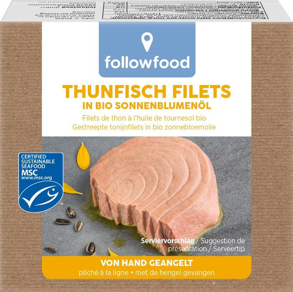 Produktfoto zu followfood Thunfisch in Sonnenblumenöl 185g