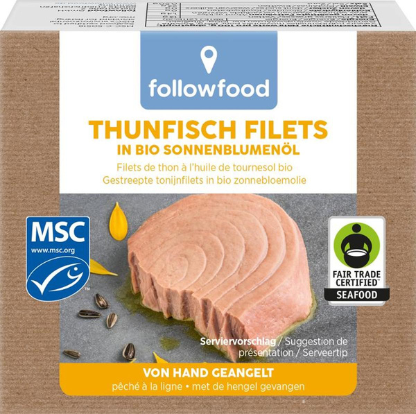 Produktfoto zu followfood Thunfisch in Sonnenblumenöl 185g