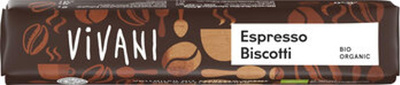 Produktfoto zu Vivani Espresso Biscotti Schokoriegel 40g