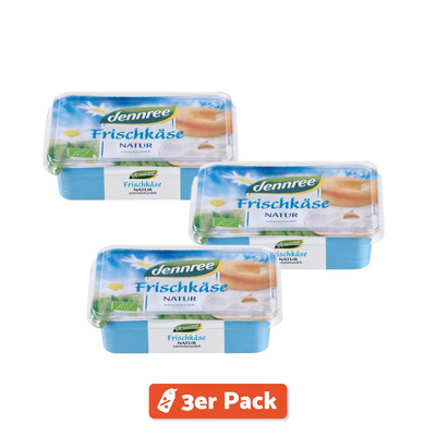 Produktfoto zu 3er Pack dennree Frischkäse Natur 150g