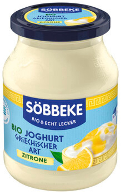 Produktfoto zu Söbbeke Joghurt griech. Art Zitrone 500g
