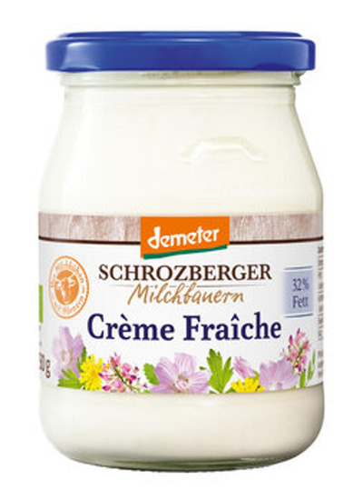 Produktfoto zu Schrozberger Crème Fraîche im Glas 32% 250g