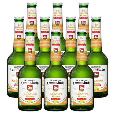 Produktfoto zu Kiste Lammsbräu Zitrone gluten- und alkoholfrei 10x0,33l