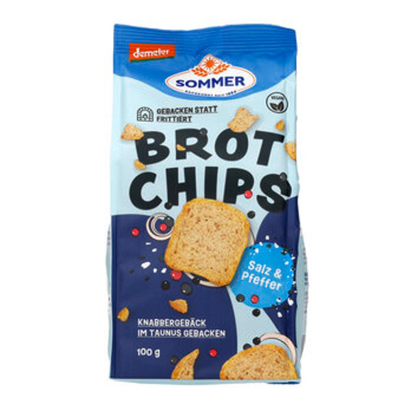 Produktfoto zu Sommer Brot Chips Salz & Pfeffer 100g