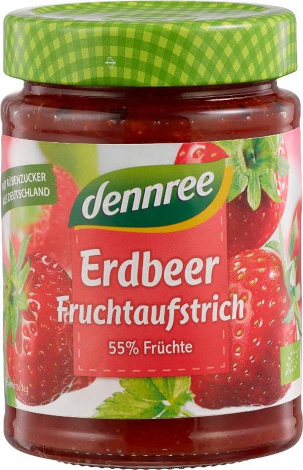 Produktfoto zu dennree Fruchtaufstrich Erdbeere 340g