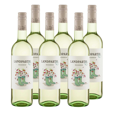 Produktfoto zu Kiste Landpartie weiß 6x0,75L