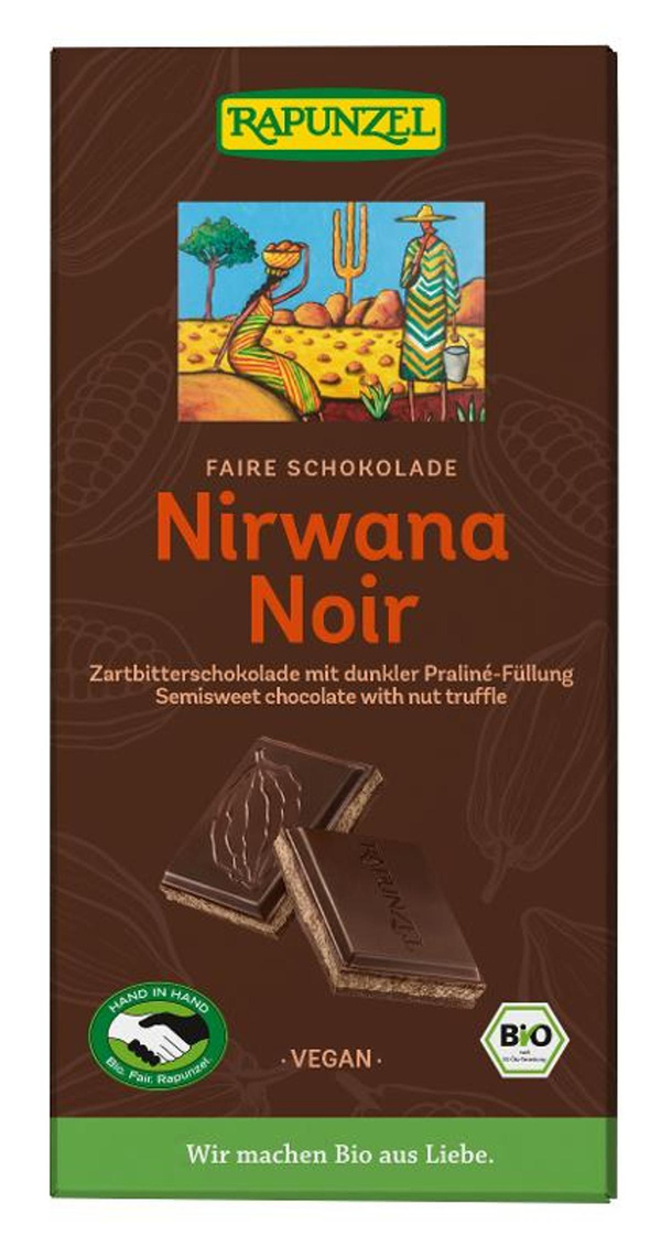 Produktfoto zu Rapunzel Schokolade Nirwana Noir 100g