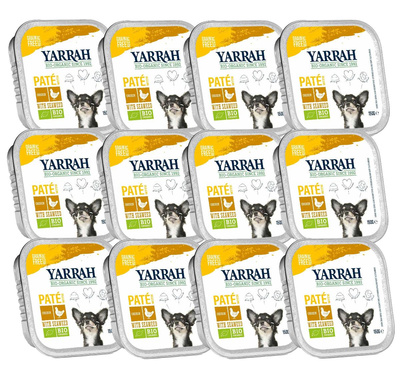 Produktfoto zu Yarrah Hund Paté Huhn mit Seetang 12x150g