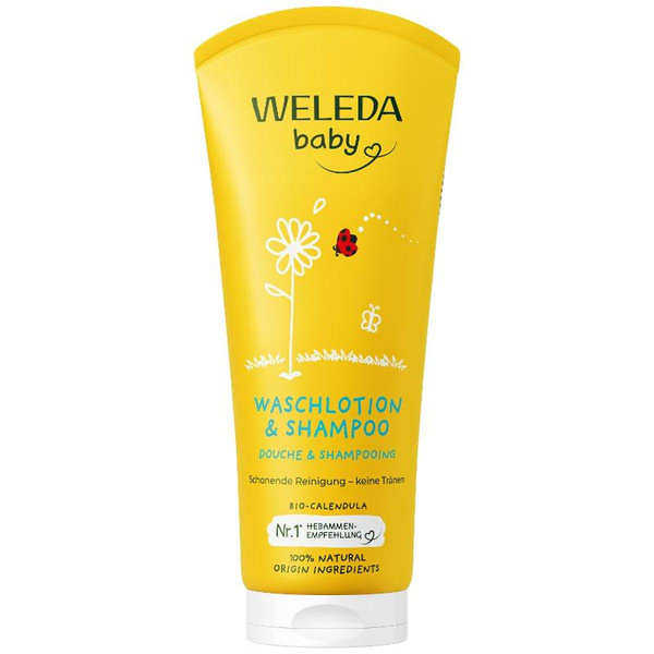 Produktfoto zu Weleda Baby Waschlotion & Shampoo Calendula 200ml