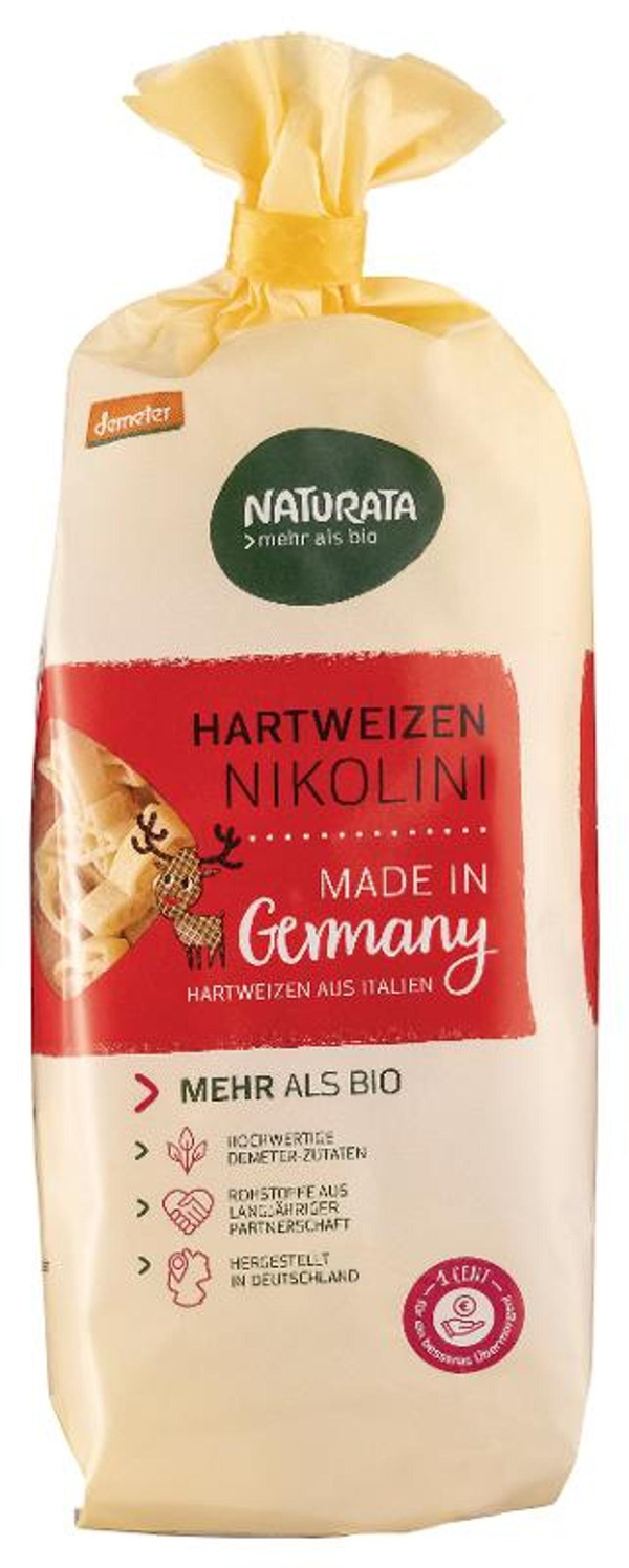 Produktfoto zu Naturata Weihnachtsnudeln Nikolini 250g