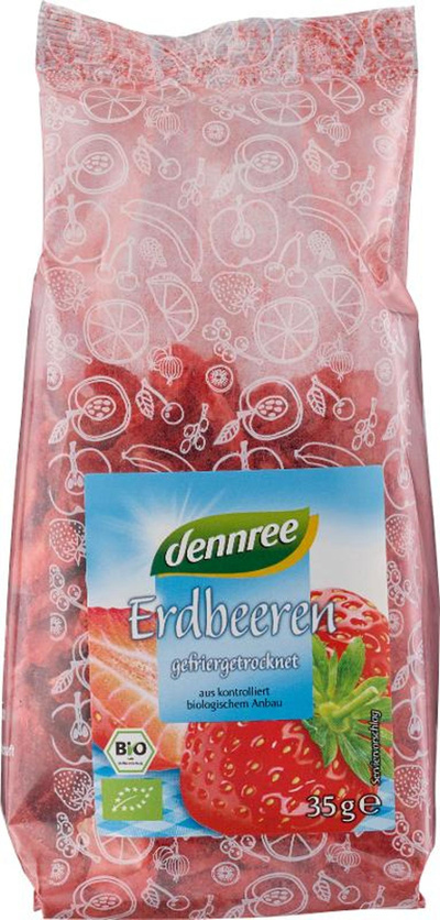 Produktfoto zu dennree Erdbeeren, gefriergetrocknet 35g