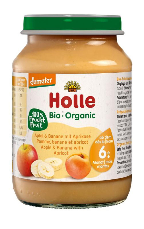 Produktfoto zu Holle Apfel & Banane mit Aprikose 190g