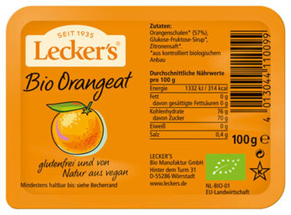 Produktfoto zu Lecker´s Orangeat 100g