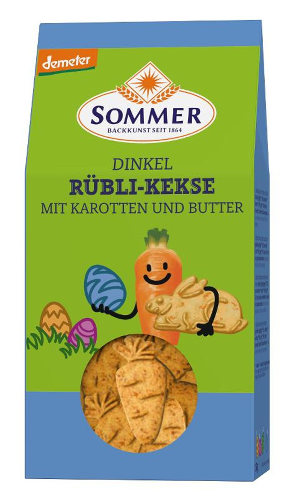 Produktfoto zu Sommer Rübli Kekse mit Karotten und Butter 150g