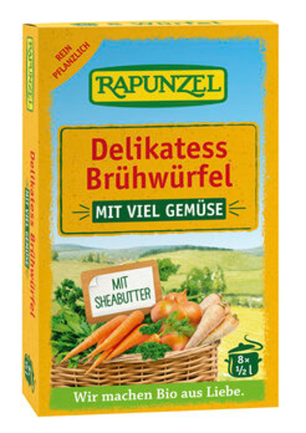 Produktfoto zu Rapunzel Gemüse-Brühwürfel Delikatess mit viel Gemüse 88g