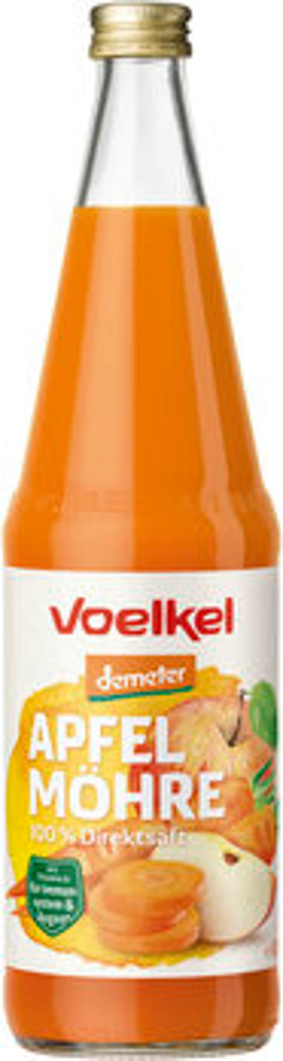 Produktfoto zu Voelkel Apfel-Möhrensaft 0,7L