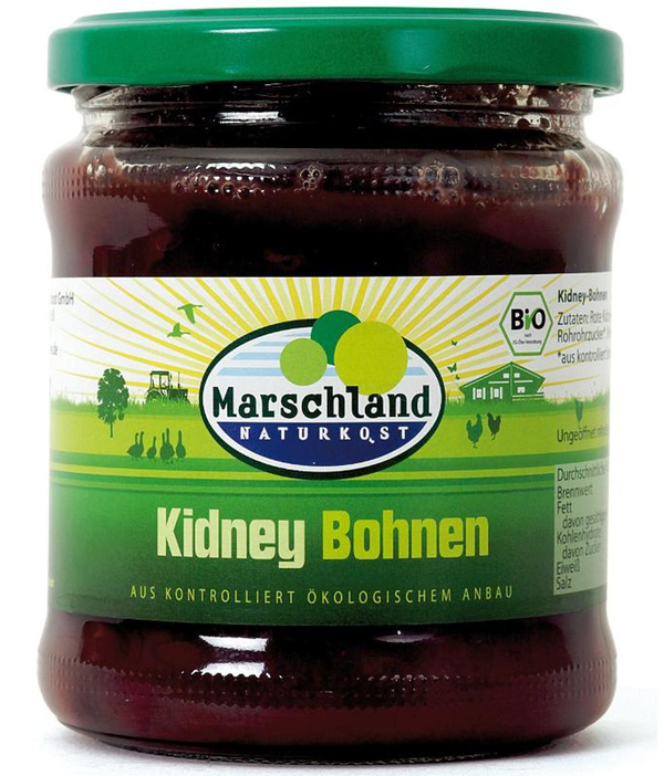 Produktfoto zu Marschland Kidneybohnen im Glas 330ml