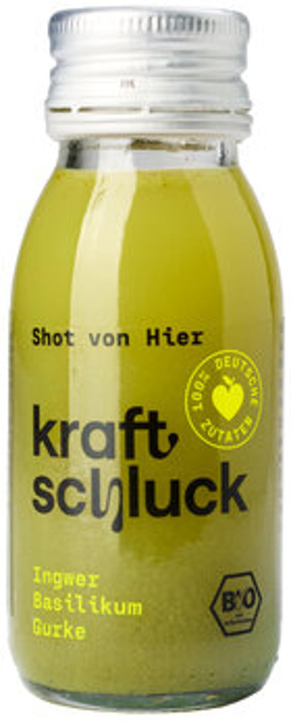 Produktfoto zu Kraftschluck grüner Shot Ingwer-Basilikum 60ml