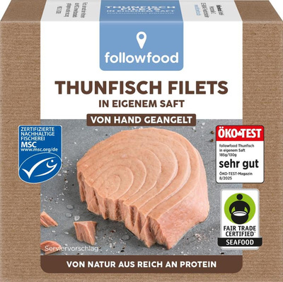 Produktfoto zu followfood Thunfisch im eigenen Saft Natur 130g